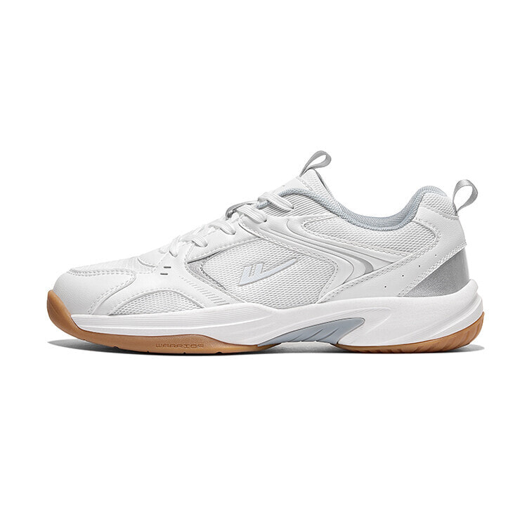 WARRIOR Badminton Shoes Men Low-Top White Silver