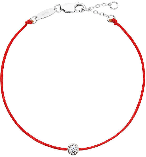 Red bracelet kabbalah with zircon 13005.3