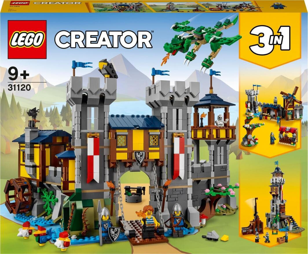 Конструктор LEGO Creator Средневековый замок 31120 LEGO, 3 в 1 Lego купить  от 13498 рублей в интернет-магазине MALL | Конструкторы LEGO Lego