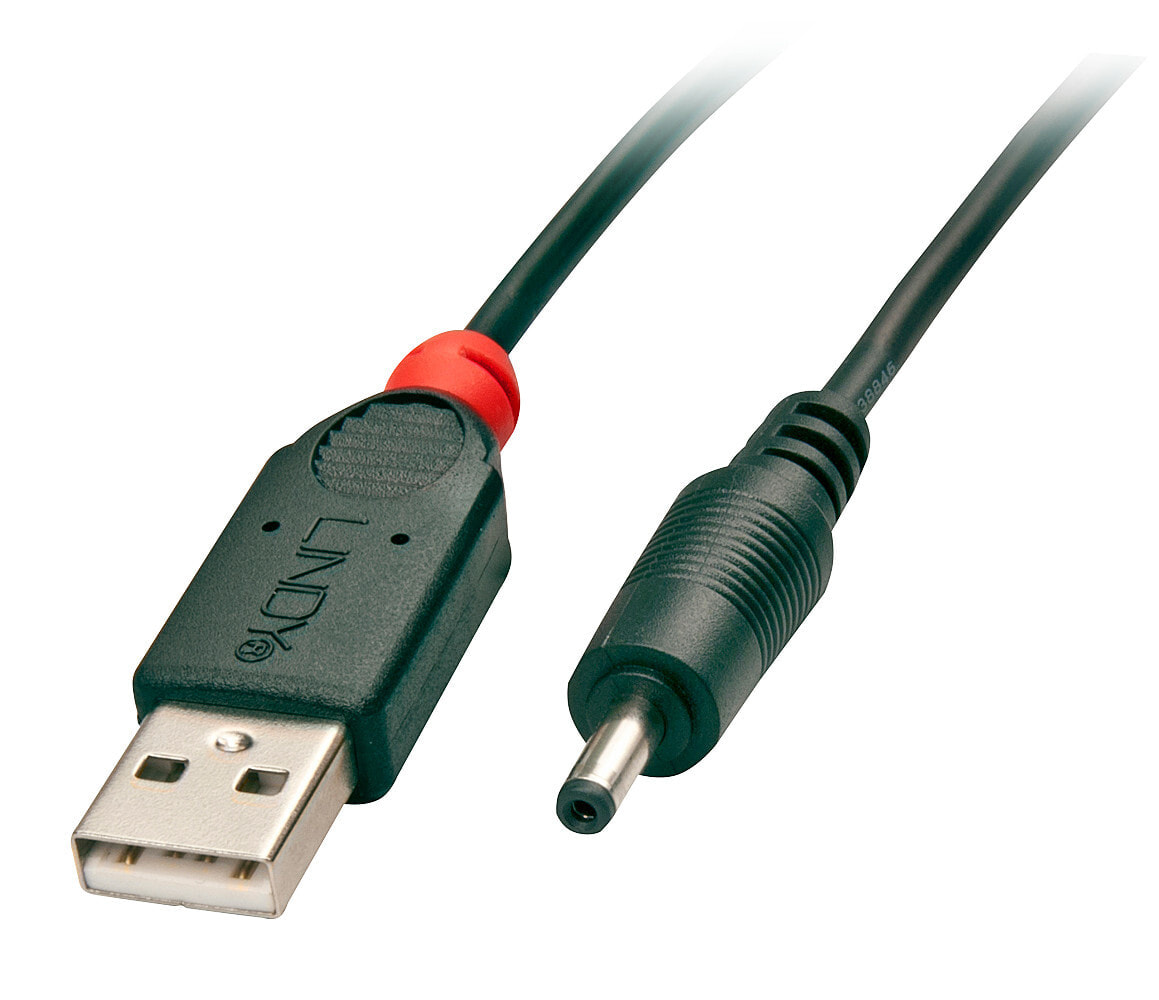 Lindy USB - DC, 1.5m USB 2.0 Постоянный ток Черный 70265