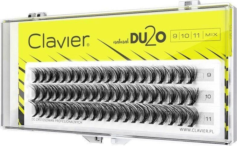 Clavier DU2O  Накладные пучковые ресницы Двойной объем 9 мм, 10мм,11 мм