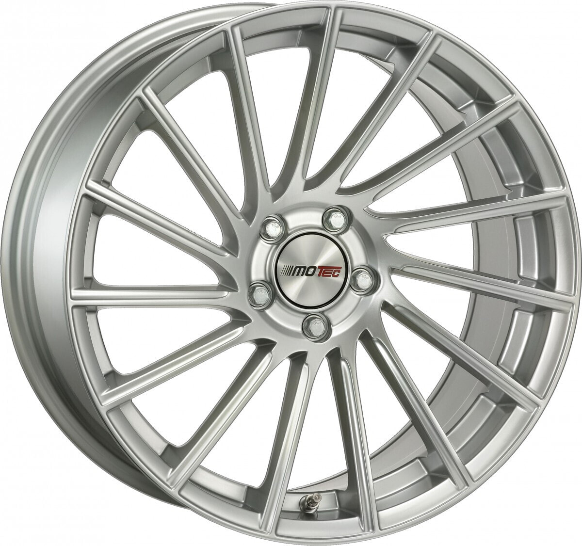 Колесный диск литой Motec Tornado high gloss silver 8.5x18 ET40 - LK5/108 ML72.6