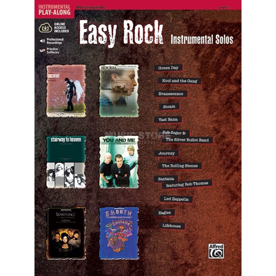 Alfred Music Easy Rock - Alto-Sax Instrumental Solos