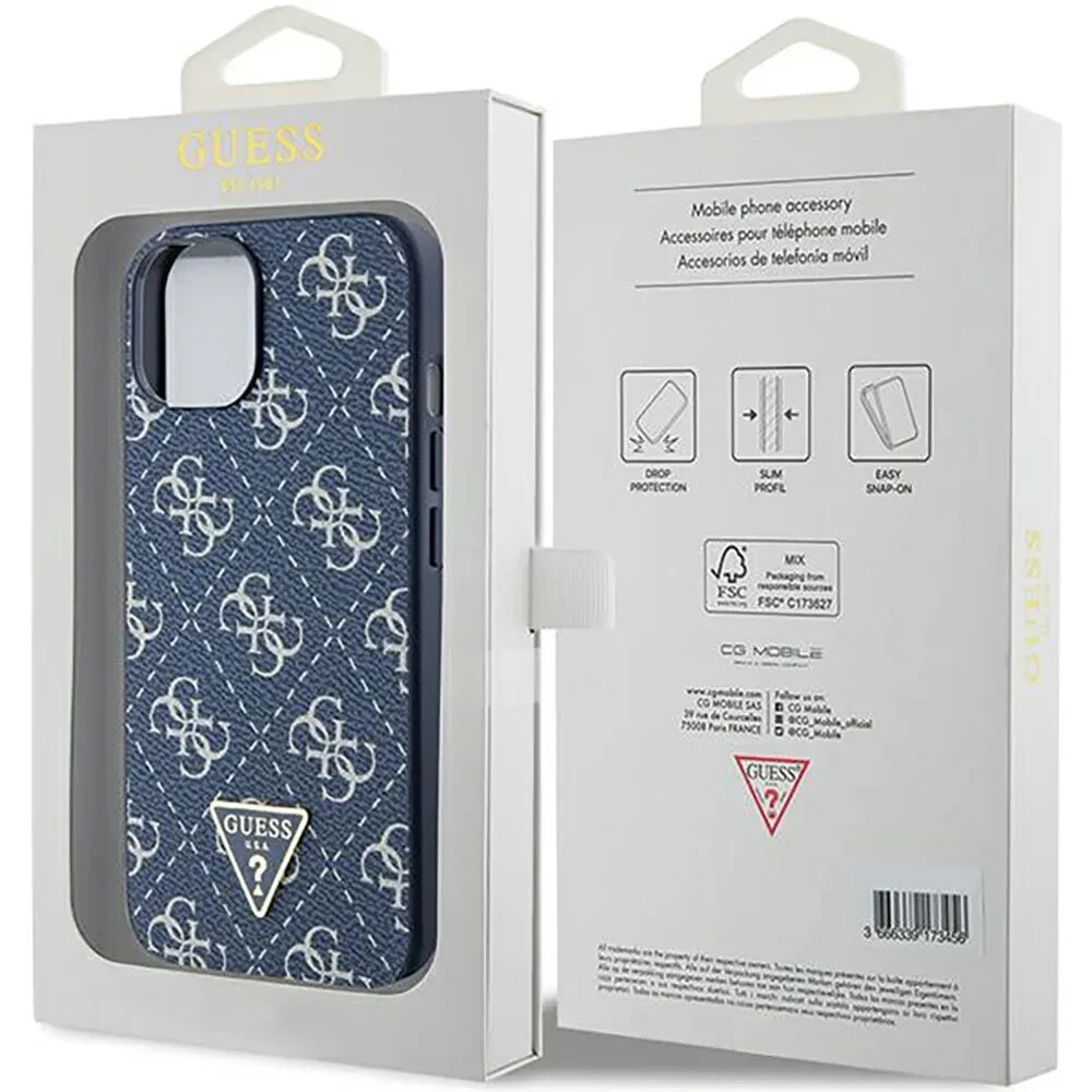 GUESS Guhcp15Mpg4Gpb iPhone 15 Plus14 Plus 6.7 Niebieski 4G Triangle phone case