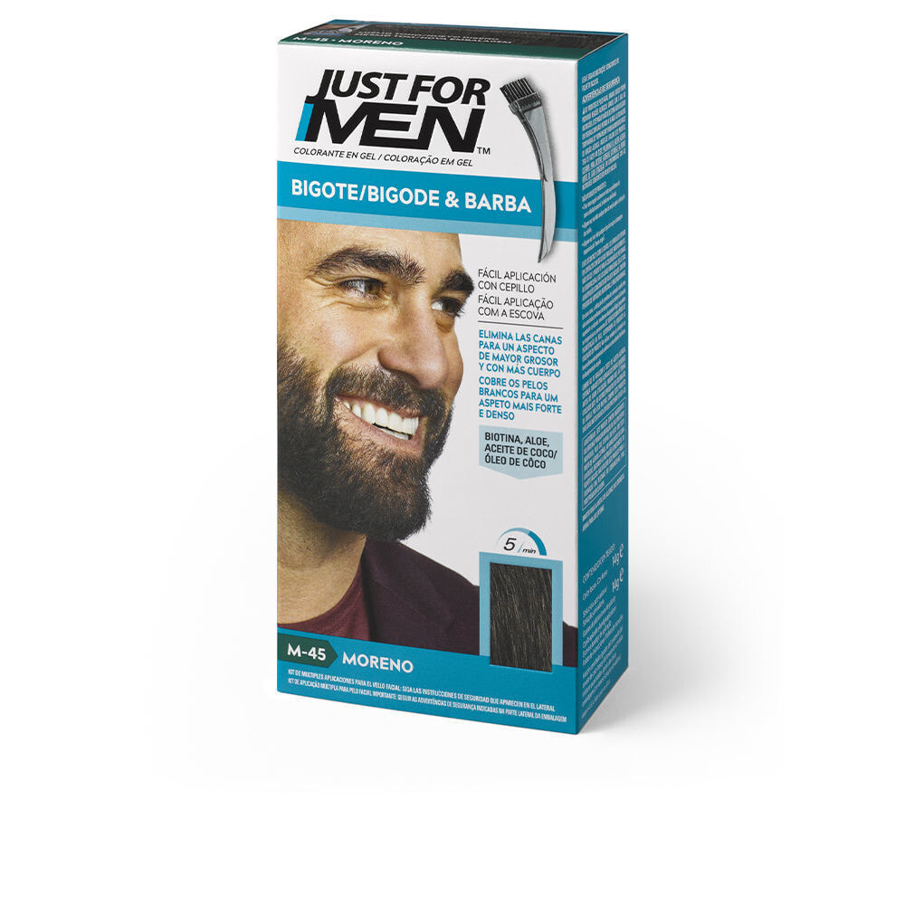Оттеночное или камуфлирующее средство для волос для мужчин Just For Men COLORANTE en gel bigote, barba y patillas #moreno 15 ml
