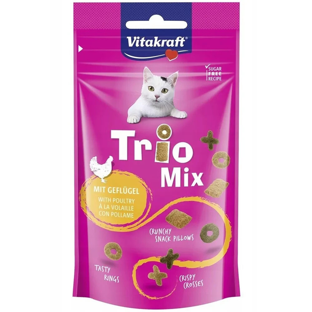 VITAKRAFT Trio Mix Poultry cat treat 60g