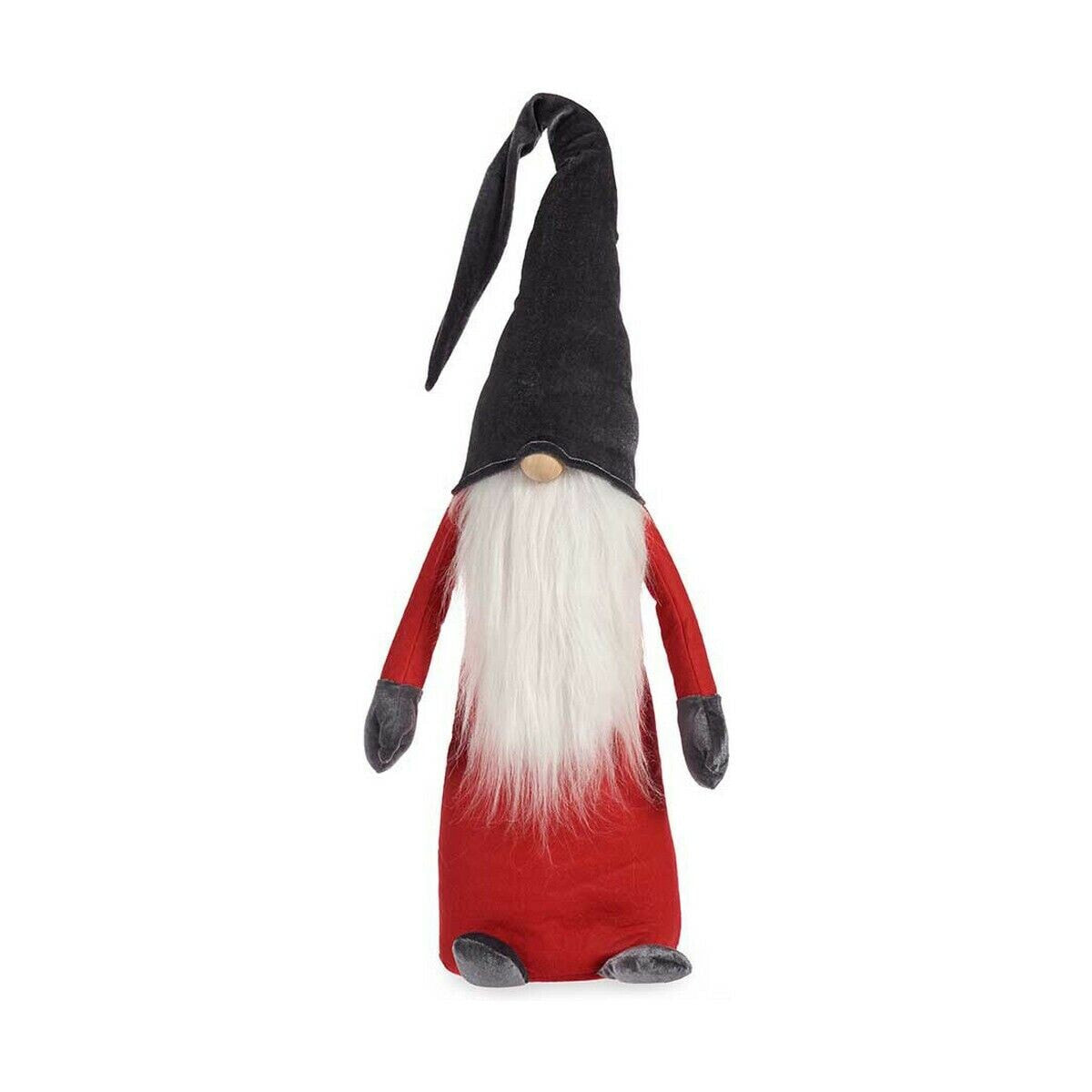 Decorative Figure Gnome Red Grey White Wood Sand 20 x 100 x 25 cm