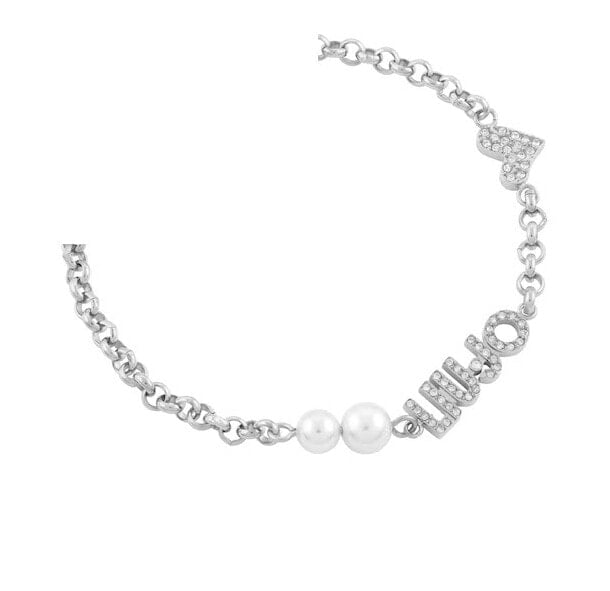Женский браслет Liu Jo Romantic steel bracelet with beads Icona LJ1690