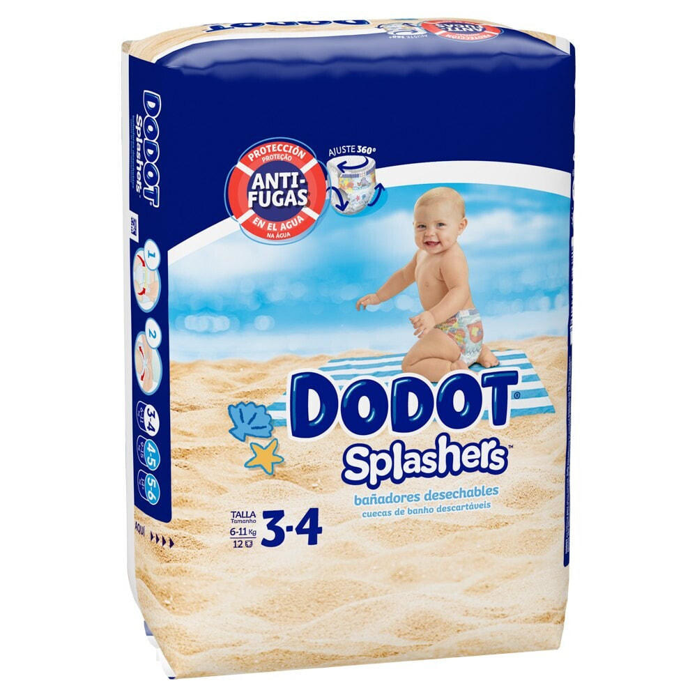 DODOT Splawers Size 3-4 12 Units Diapers