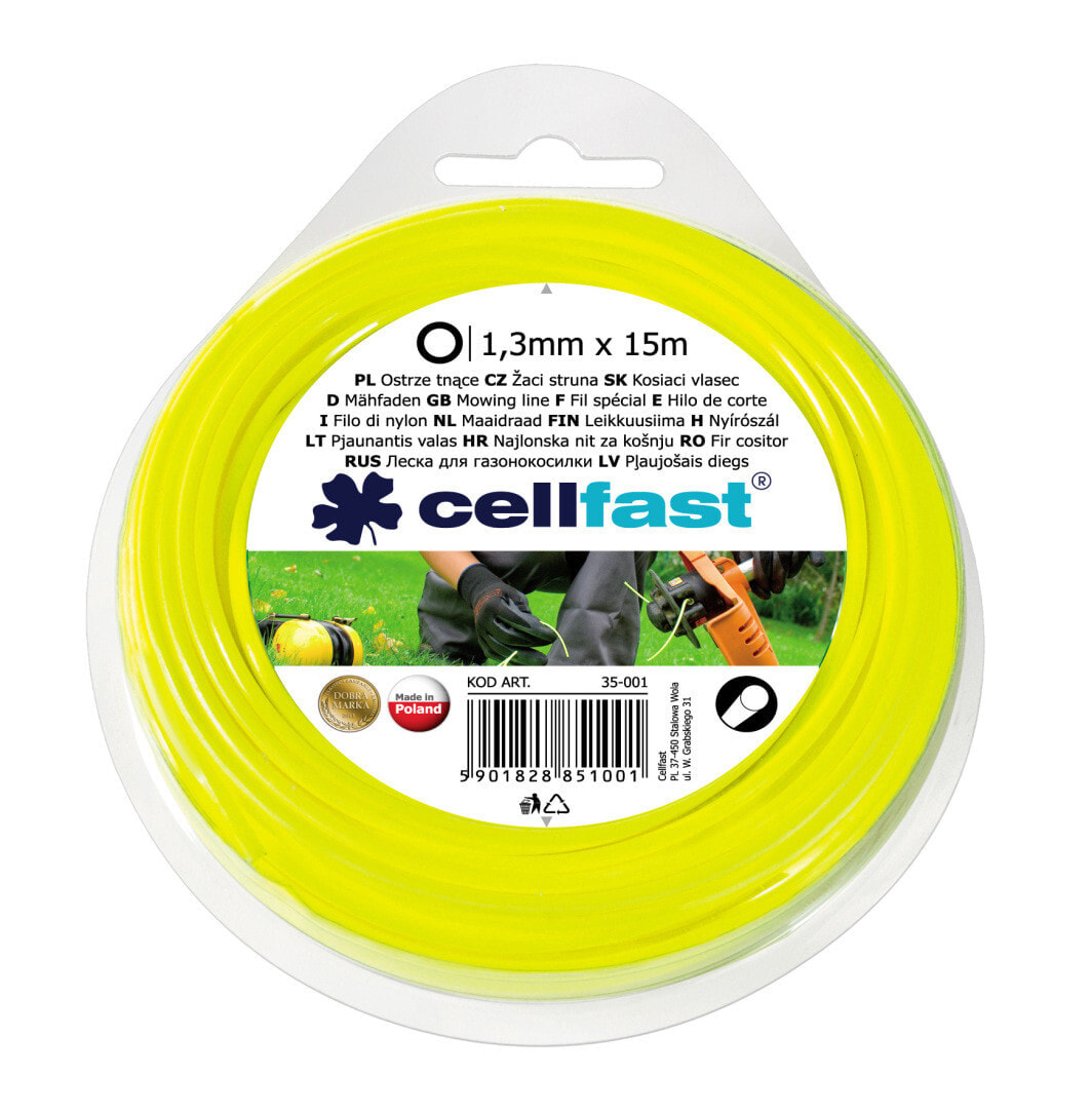 Cellfast Żyłka tnąca okrągła 1,3mm x 15mb 35-001