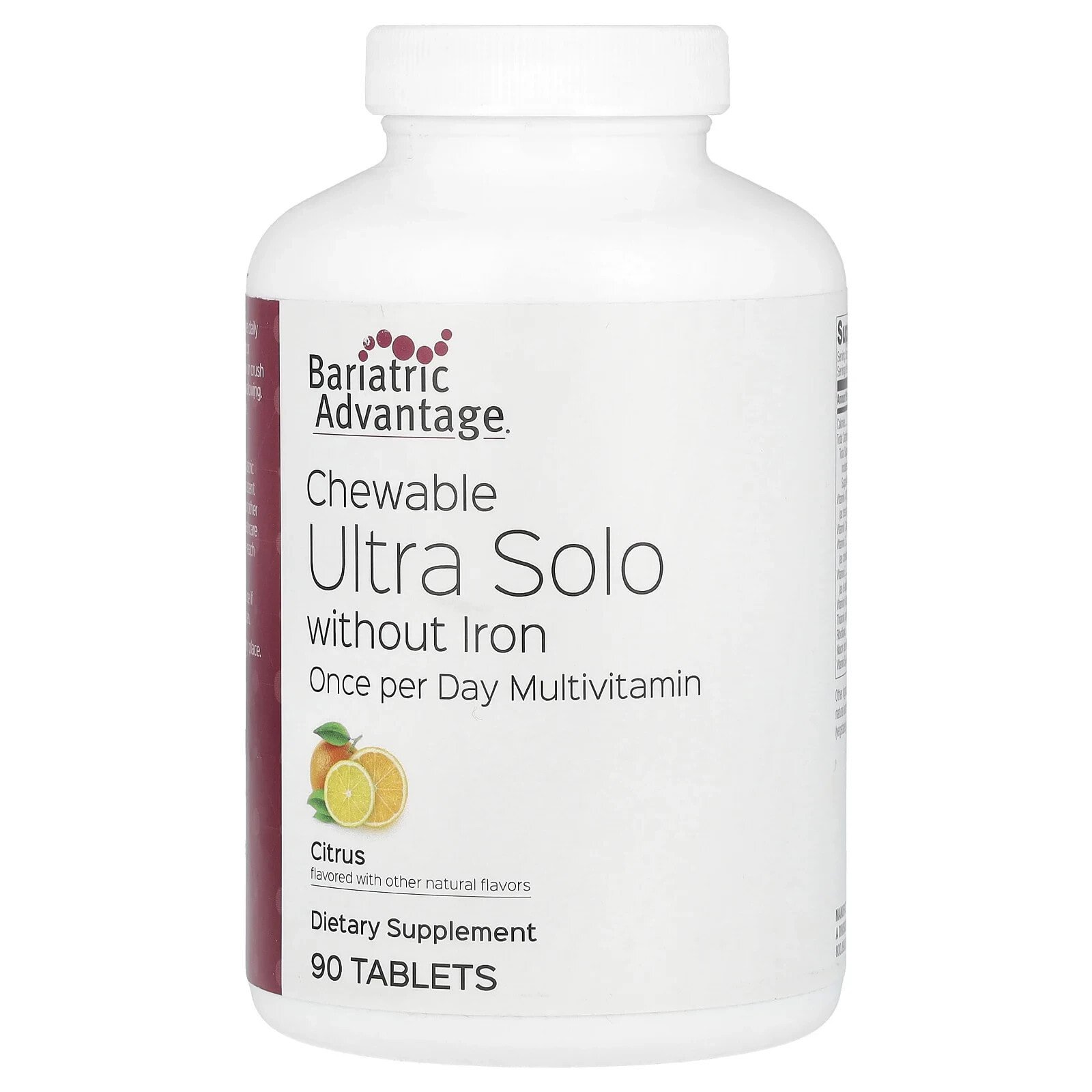 Chewable Ultra Solo without Iron, Citrus, 90 Tablets