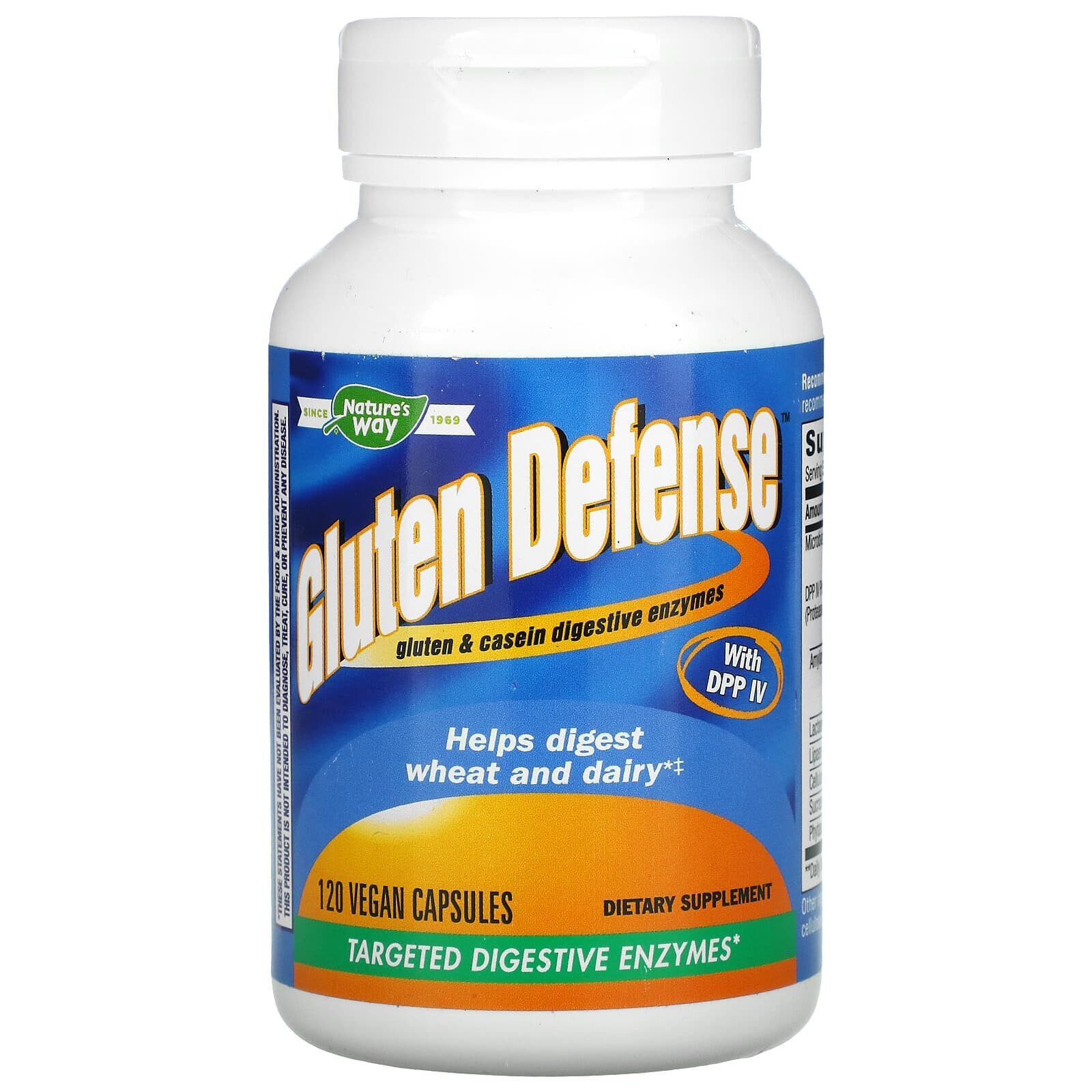 Nature's Way, Gluten Defense с DPP IV, 120 веганских капсул