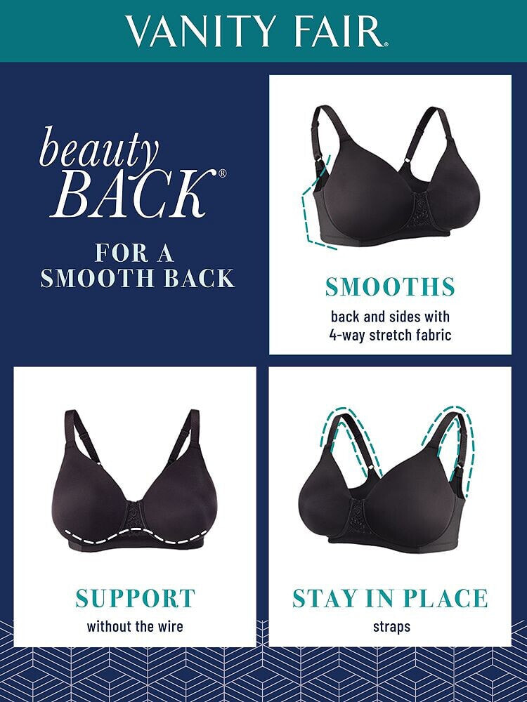 Full Figure Beauty Back Smoother Wireless Bra 71380 Vanity Fair Размер: 40C  купить от 3397 рублей в интернет-магазине , женские  бюстгальтеры Vanity Fair