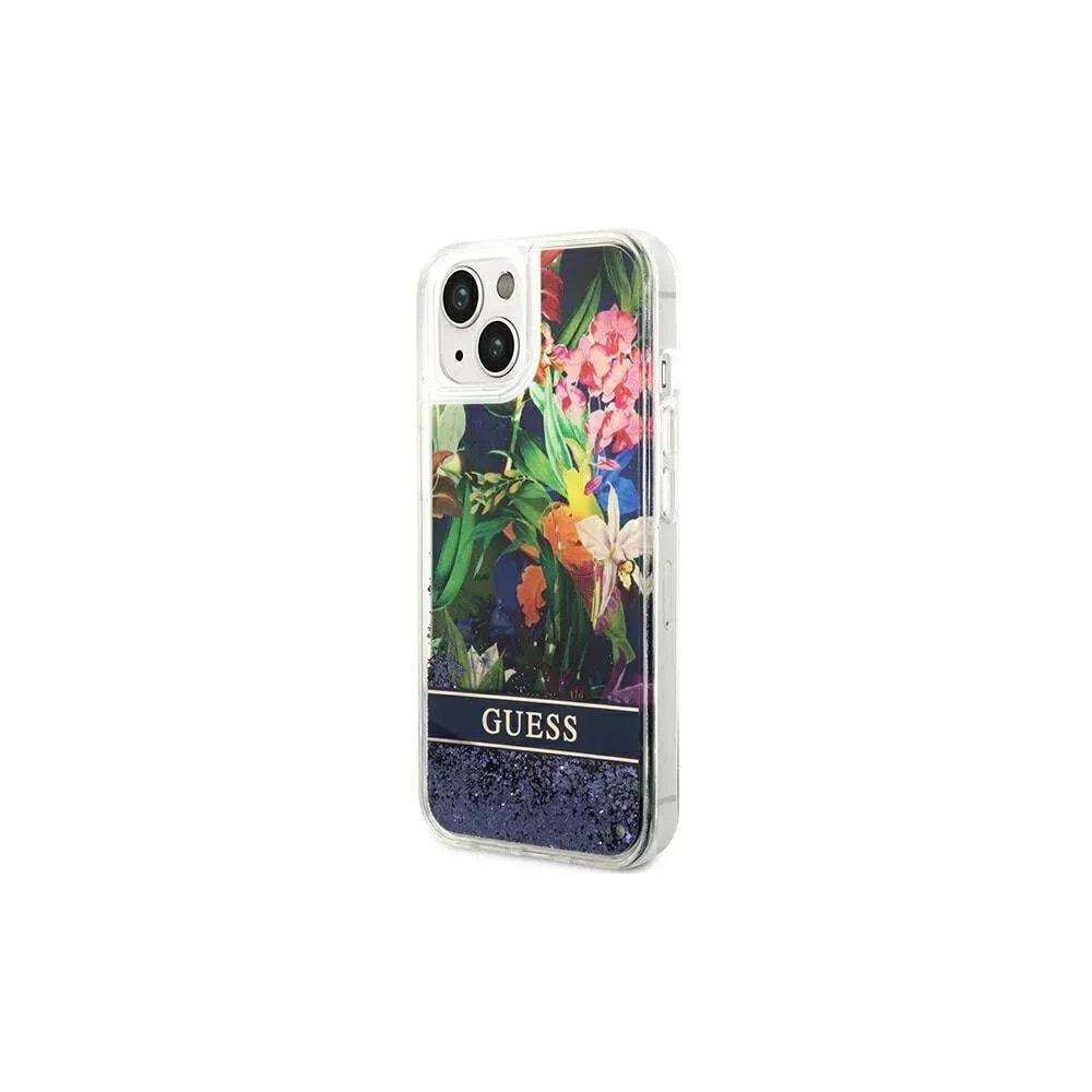 GUESS Guhcp14Mlflsb iPhone 14 Plus15 Plus 6.7 Niebieski Flower Liquid phone case