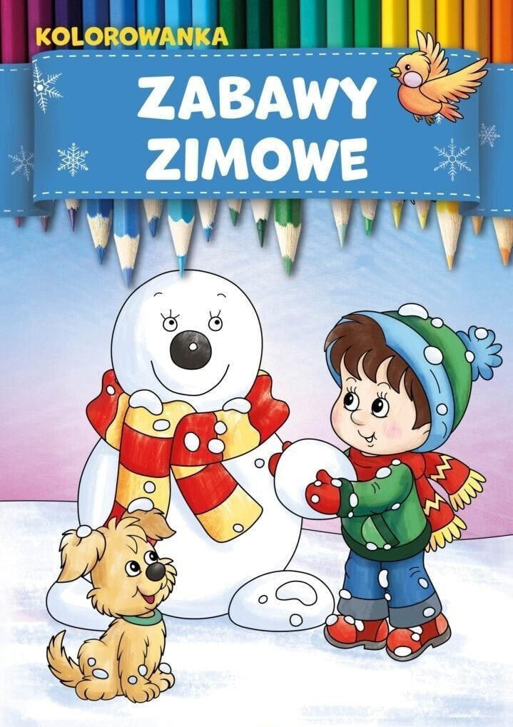 Раскраска для рисования HOTbook Zabawy zimowe