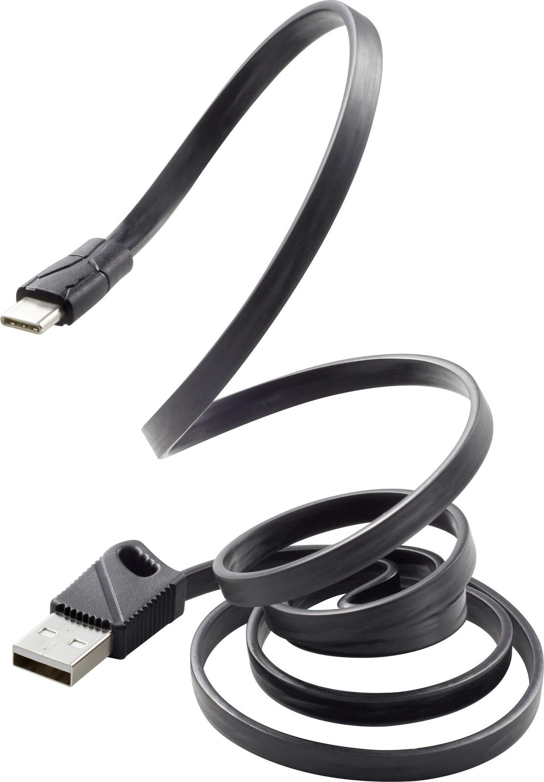 RF-3376014, 1 m, USB A, USB C, USB 2.0, 480 Mbit/s, Black