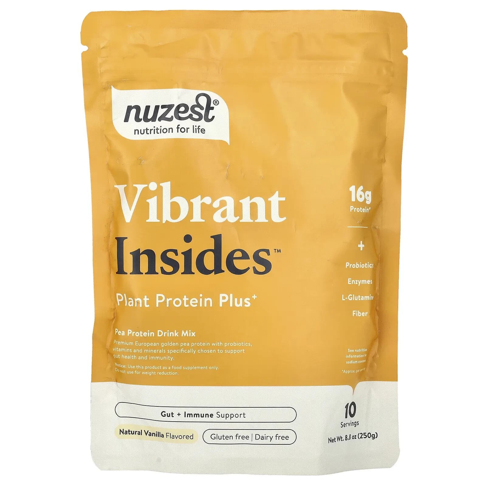 Vibrant Insides™, Plant Protein Plus+, Natural Vanilla, 8.8 oz (250 g)