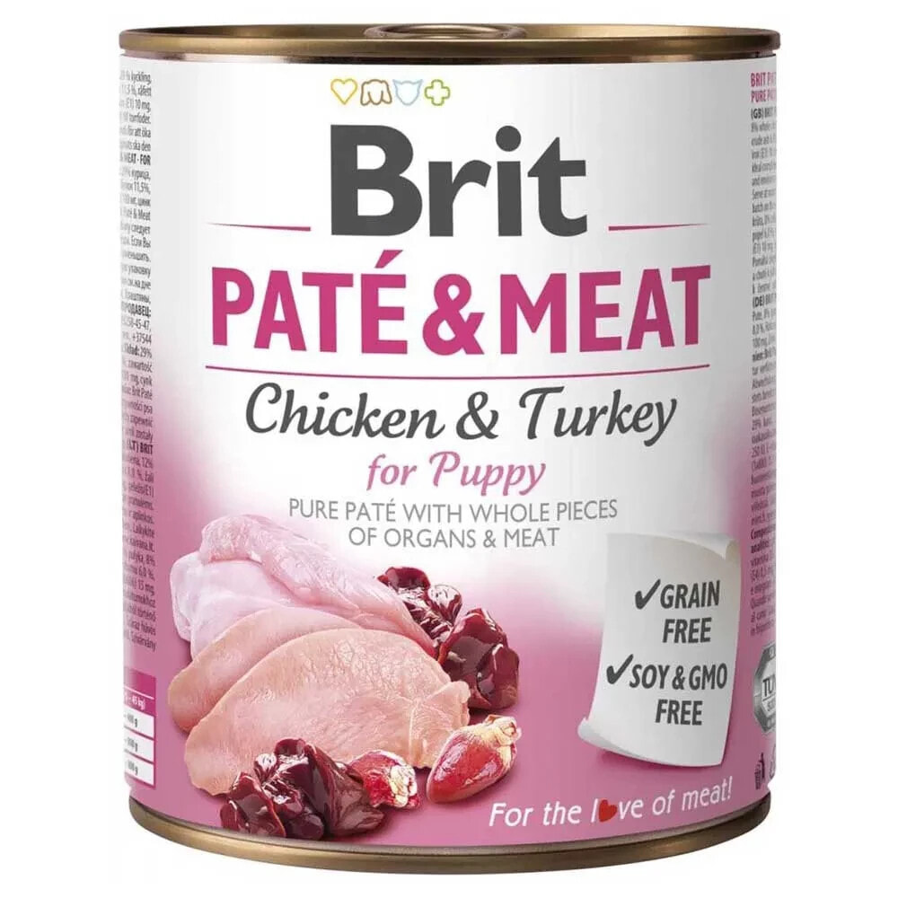 BRIT Pate And Meat Puppy 800g Wet Dog Food