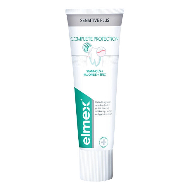 Elmex Sensitive Plus Complete Toothpaste  ЗУбная паста с фтором и цинком для защиты от кариеса и укрепления чувствительных зубов 75 мл