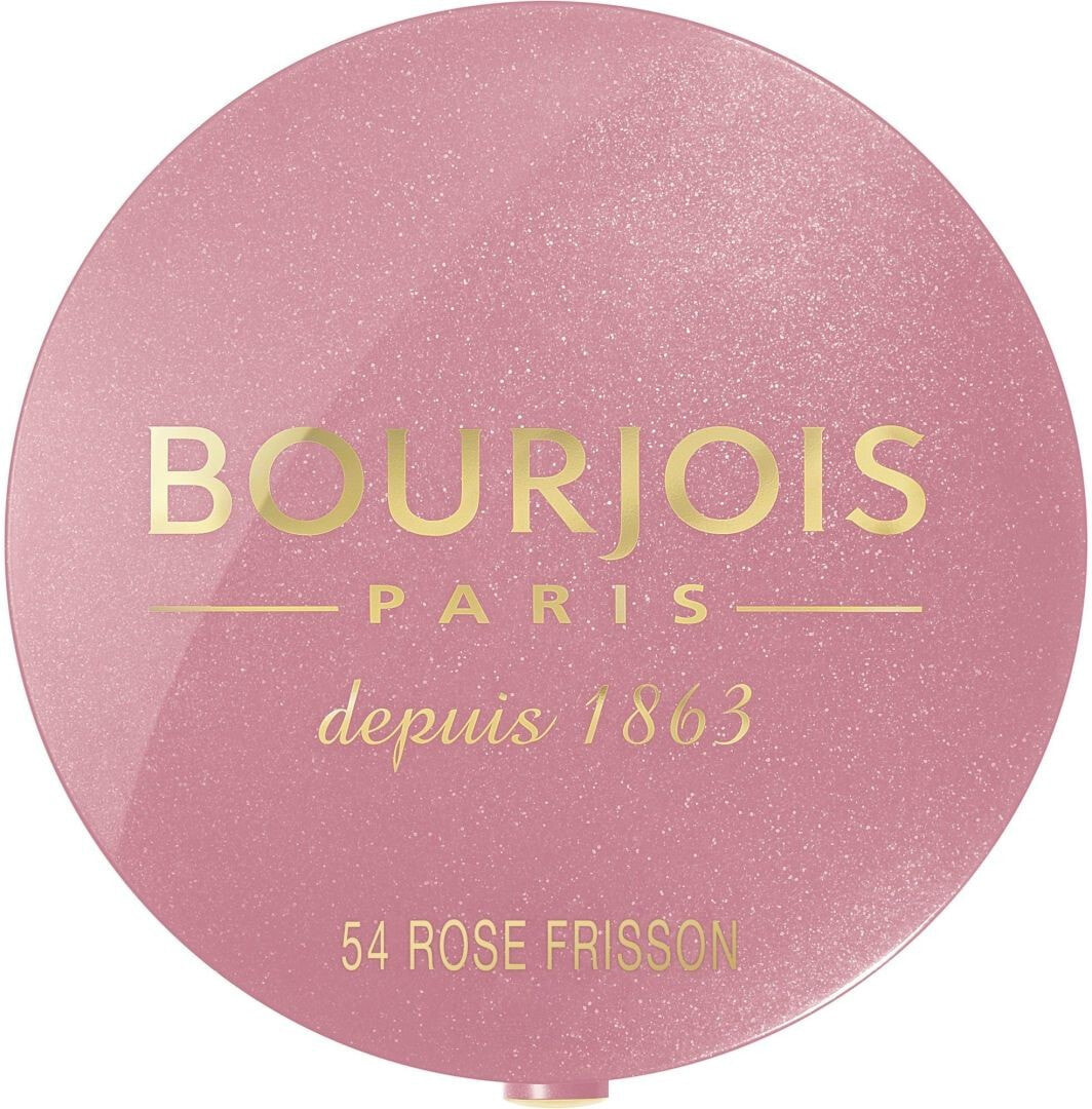 Bourjois Little Round Pot Blusher roz do policzkow 54 Rose Frisson Компактные сияющие румяна 2,5 г + Кисточка