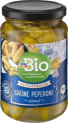 Grüne Peperoni, scharf, 170 g