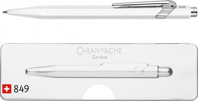 Письменная ручка Caran d`Arche Długopis CARAN D'ACHE 849 Pop Line Fluo, M, w pudełku, biały