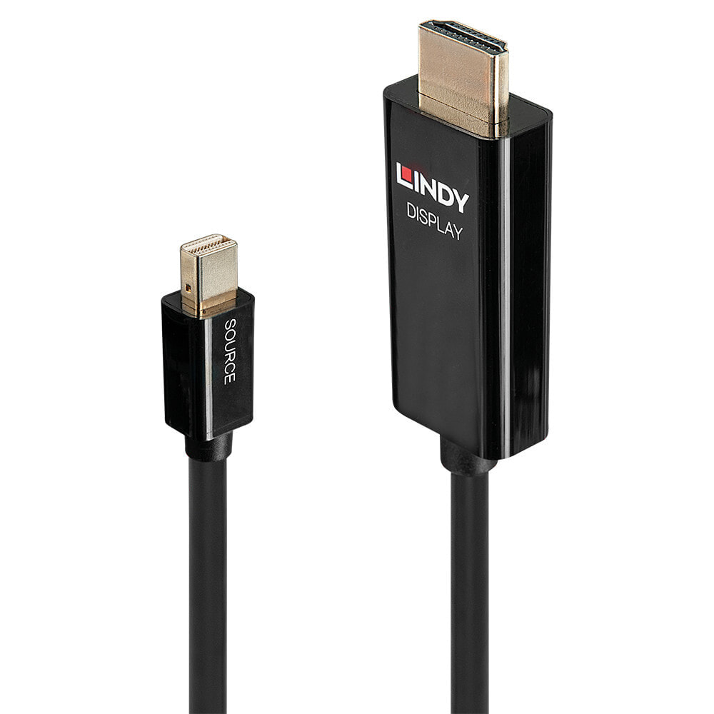 Lindy 40911 видео кабель адаптер 1 m Mini DisplayPort HDMI Тип A (Стандарт) Черный
