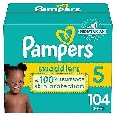 Pampers Swaddlers Active Baby Diapers Enormous Pack - Size 5 - 104ct