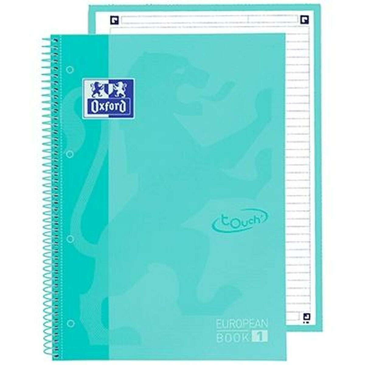 Notebook Oxford European Book School Mint A4 5 Pieces