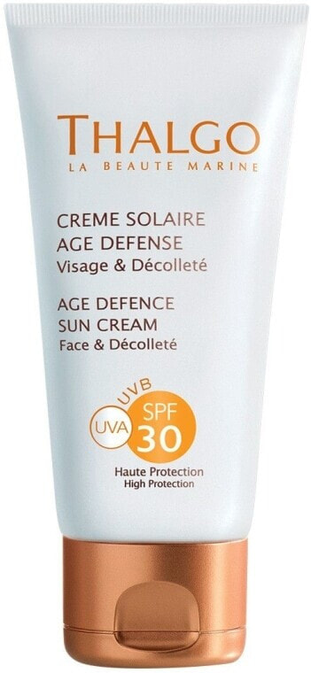 Anti-Aging Sonnenschutzcreme für Gesicht und Dekolleté SPF 30 - Thalgo Age Defence Sun Cream SPF 30