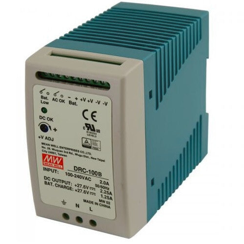 MEAN WELL DRC-100B адаптер питания / инвертор Для помещений 96,6 W Синий, Белый
