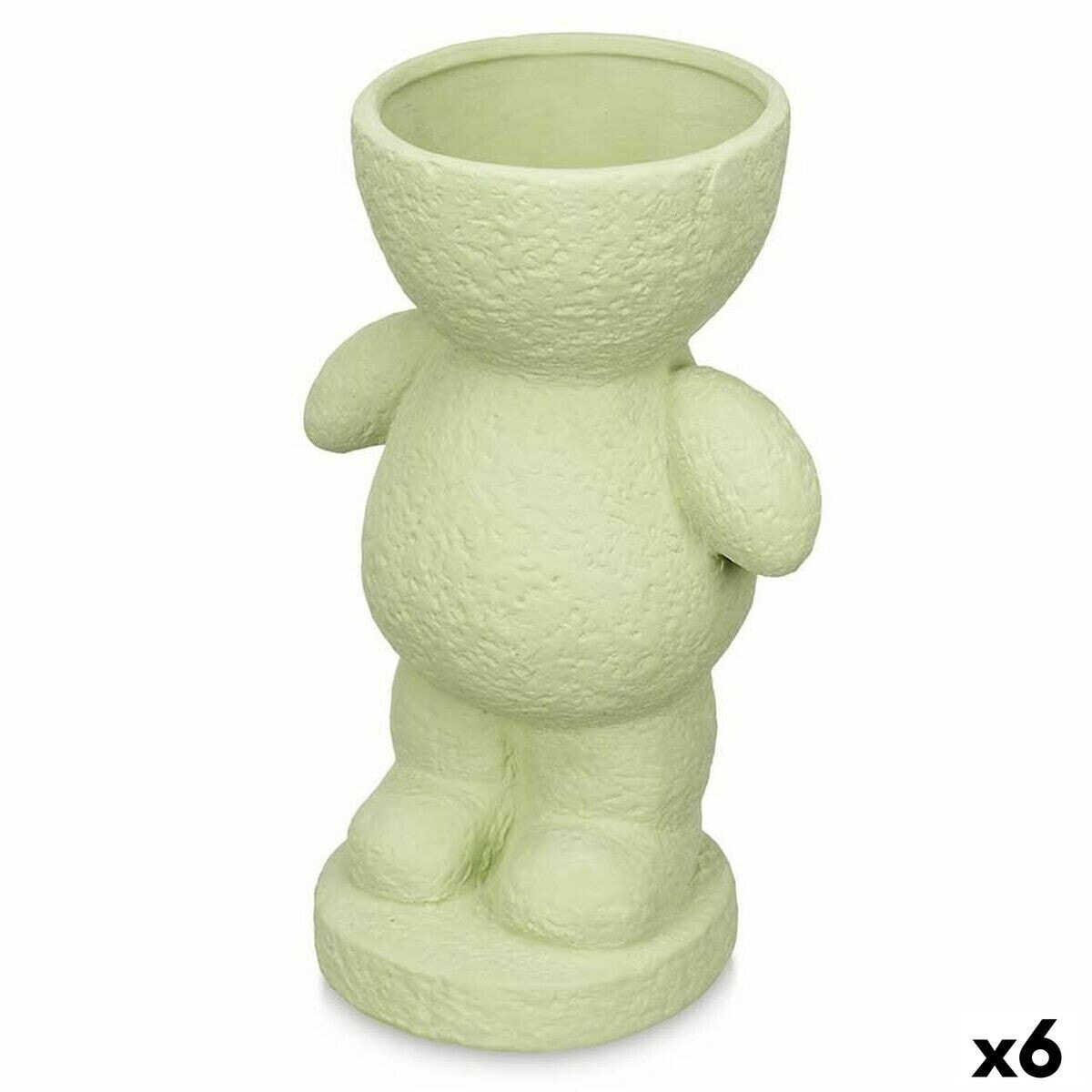 Decorative Figure Green Dolomite 16 x 25 x 12 cm (6 Units) Vase