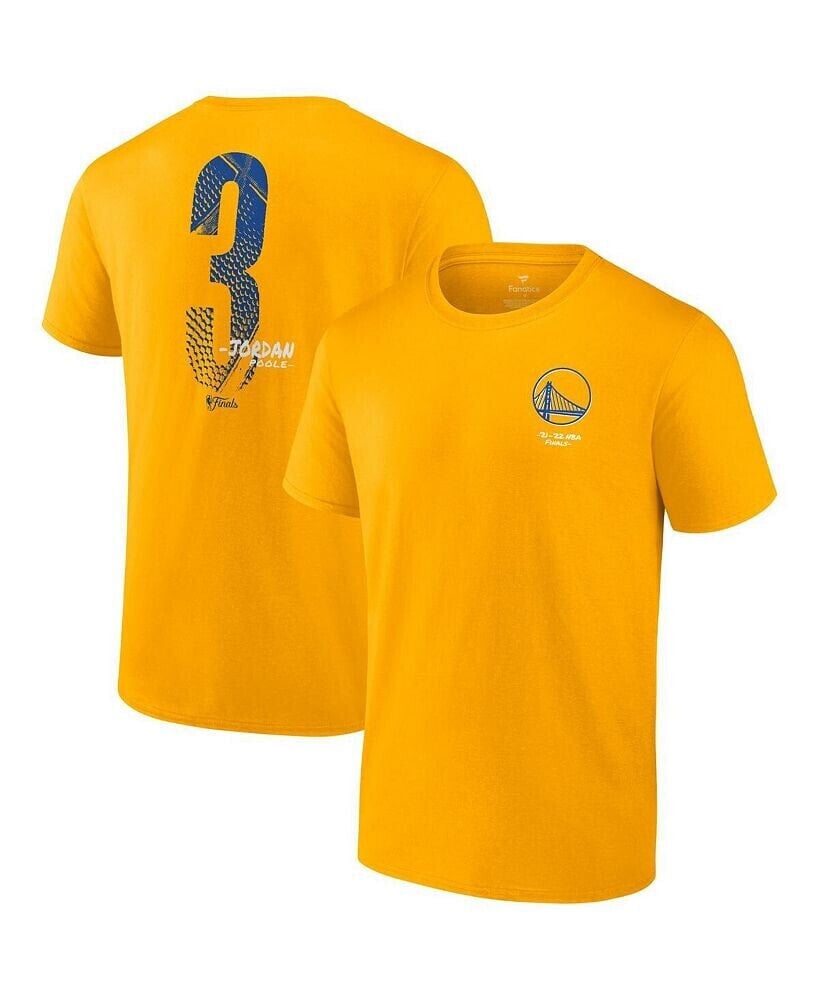 Fanatics men's Branded Jordan Poole Gold Golden State Warriors 2022 NBA Finals Champions Name and Number T-shirt