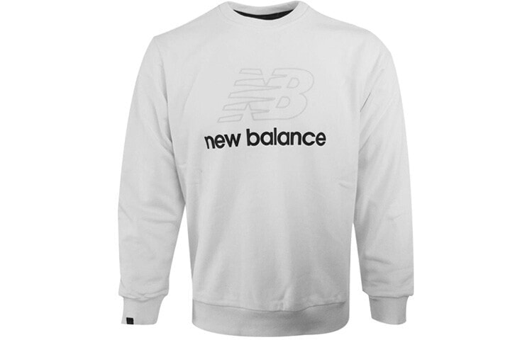 New Balance 运动休闲针织圆领套头卫衣 男款 白色 / Толстовка New Balance NC91E041-WT
