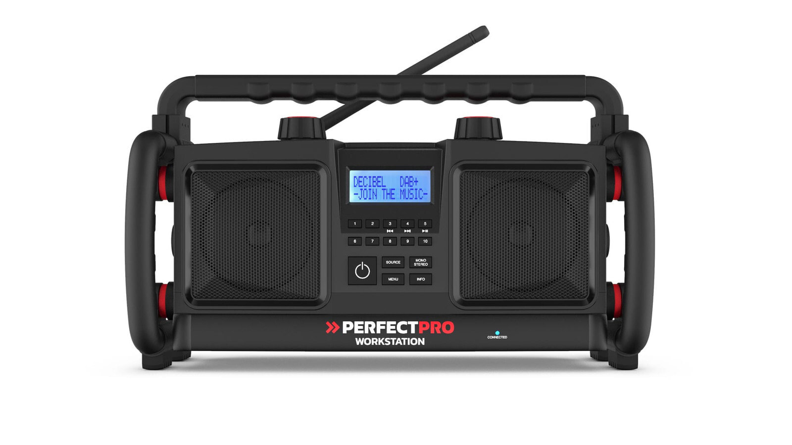 Рабочая станция Perfectpro, Портативная, Цифровая, DAB+, FM, 20 Вт, AAC, FLAC,MP3, 1-полосная