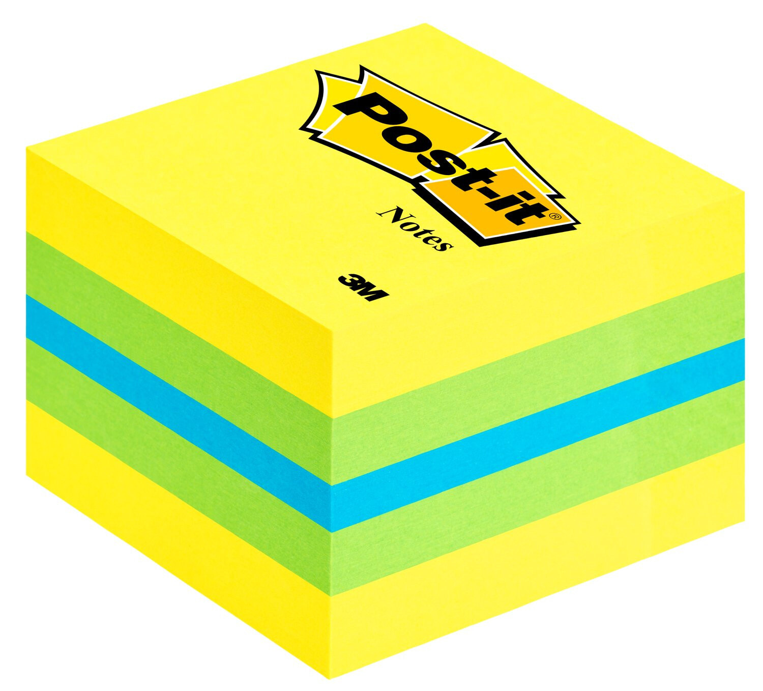 3M Post-it 2051L самоклеющаяся бумага для заметок Квадратный Синий, Зеленый, Бирюзовый, Желтый 400 листов