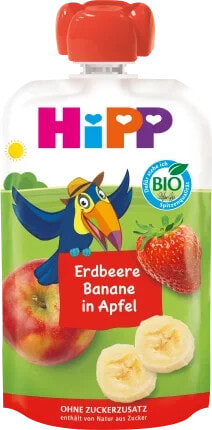 Quetschie Hippis Erdbeere-Banane in Apfel ab 1 Jahr, 100 g