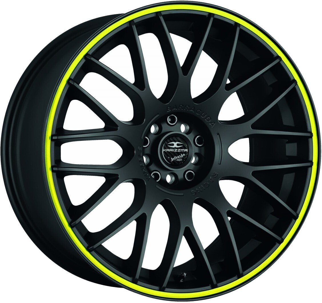 Колесный диск литой Barracuda Karizzma mattblack PureSports / Color Trim gelb 9x20 ET40 - LK5/108 ML73.1