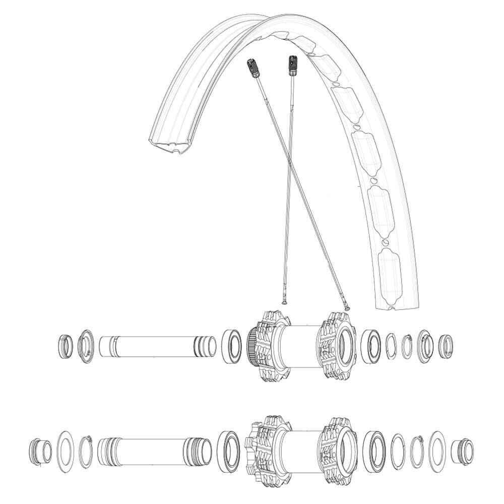 MAVIC Kit 12 Rear DS Cosmic SLR 40 RB Spokes