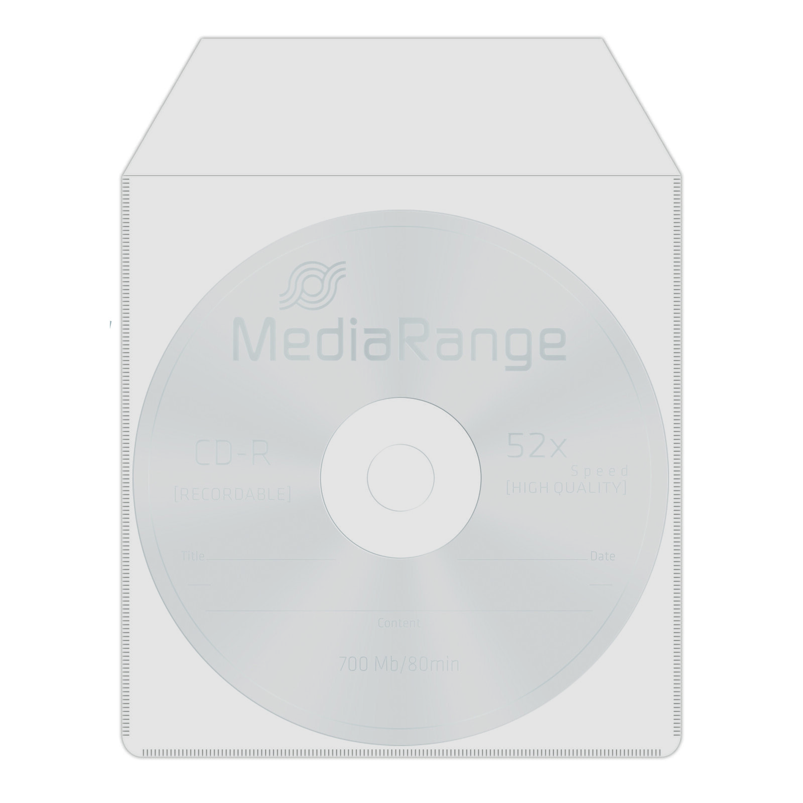 MediaRange BOX64 чехлы для оптических дисков чехол-конверт 1 диск (ов) Серый