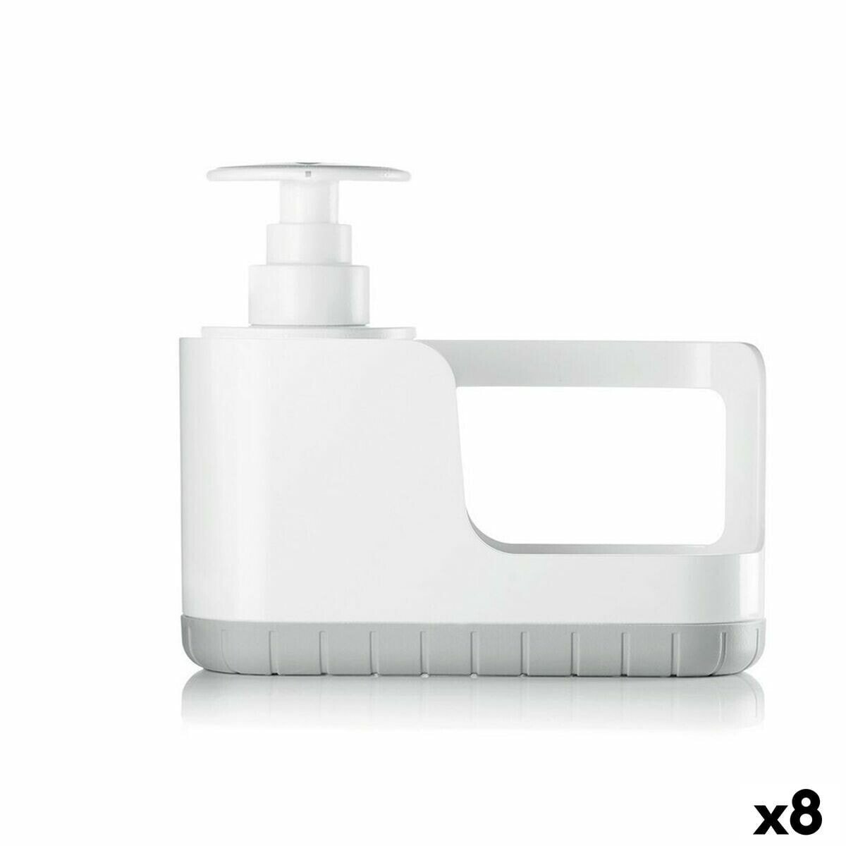 Дозатор мыла 2-в-1 для раковин Confortime ABS полипропилен Белый Серый (8 штук)
