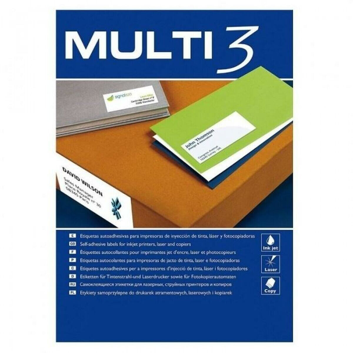 Printer Labels MULTI 3 70 x 25,4 mm White Upright 100 Sheets