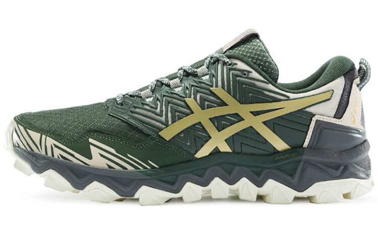 Asics GEL-FujiTrabuco 7 织物网布合成革 防滑耐磨透气轻便 低帮 跑步鞋 男款 绿色 / Asics GEL-FujiTrabuco 7 1011B256-300