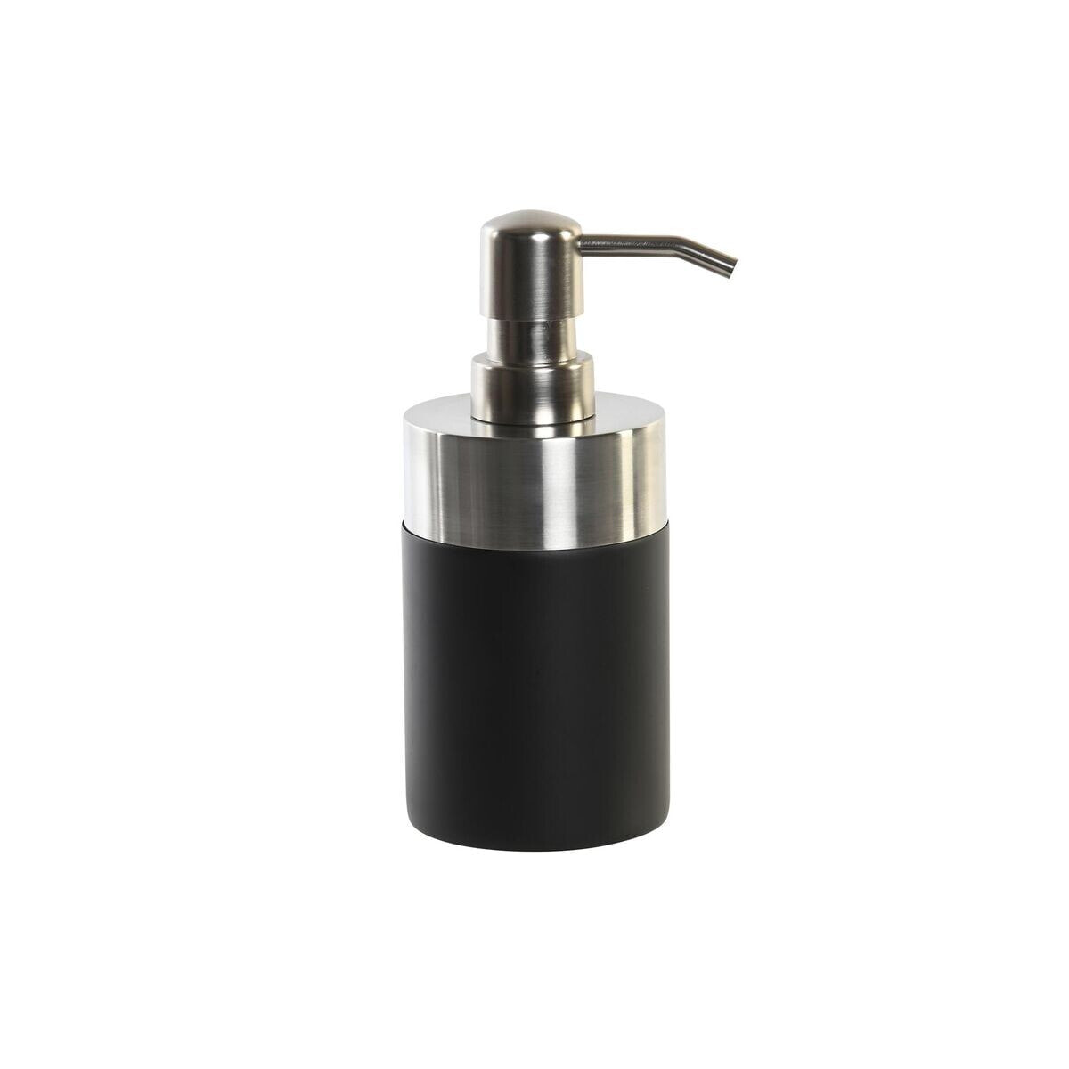 Soap Dispenser DKD Home Decor Silver Black Stainless steel Resin 7 x 7 x 17 cm