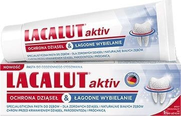Зубная паста Lacalut Pasta do zębów Aktiv ochrona dziąseł & łagodne wybielenie 75ml