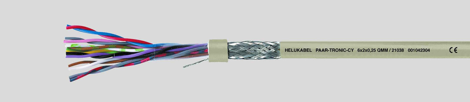 Helukabel PAAR-TRONIC-CY - High voltage cable - Grey - Polyvinyl chloride (PVC) - Polyvinyl chloride (PVC) - 0.25 mm² - 70 kg/km