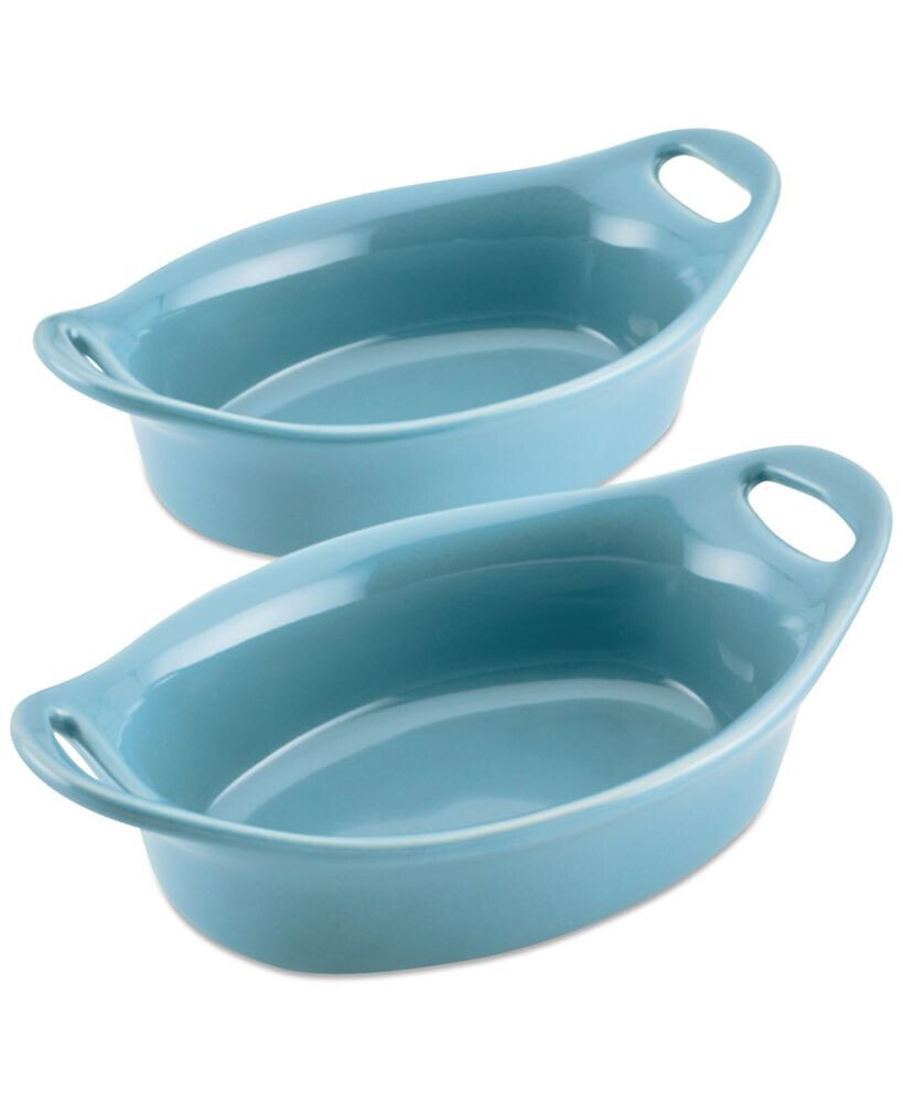 Rachael Ray ceramics 2-Pc. Oval Au Gratin Set