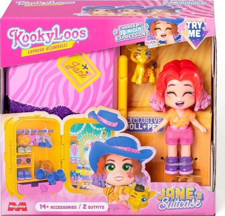 Magic Box KOOKYLOOS Jane Walizka lalka, figurka