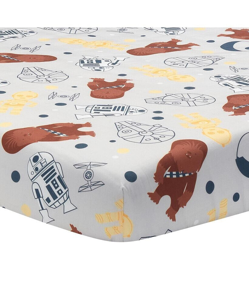 Lambs & Ivy star Wars Signature Millennium Falcon 100% Cotton Fitted Crib Sheet