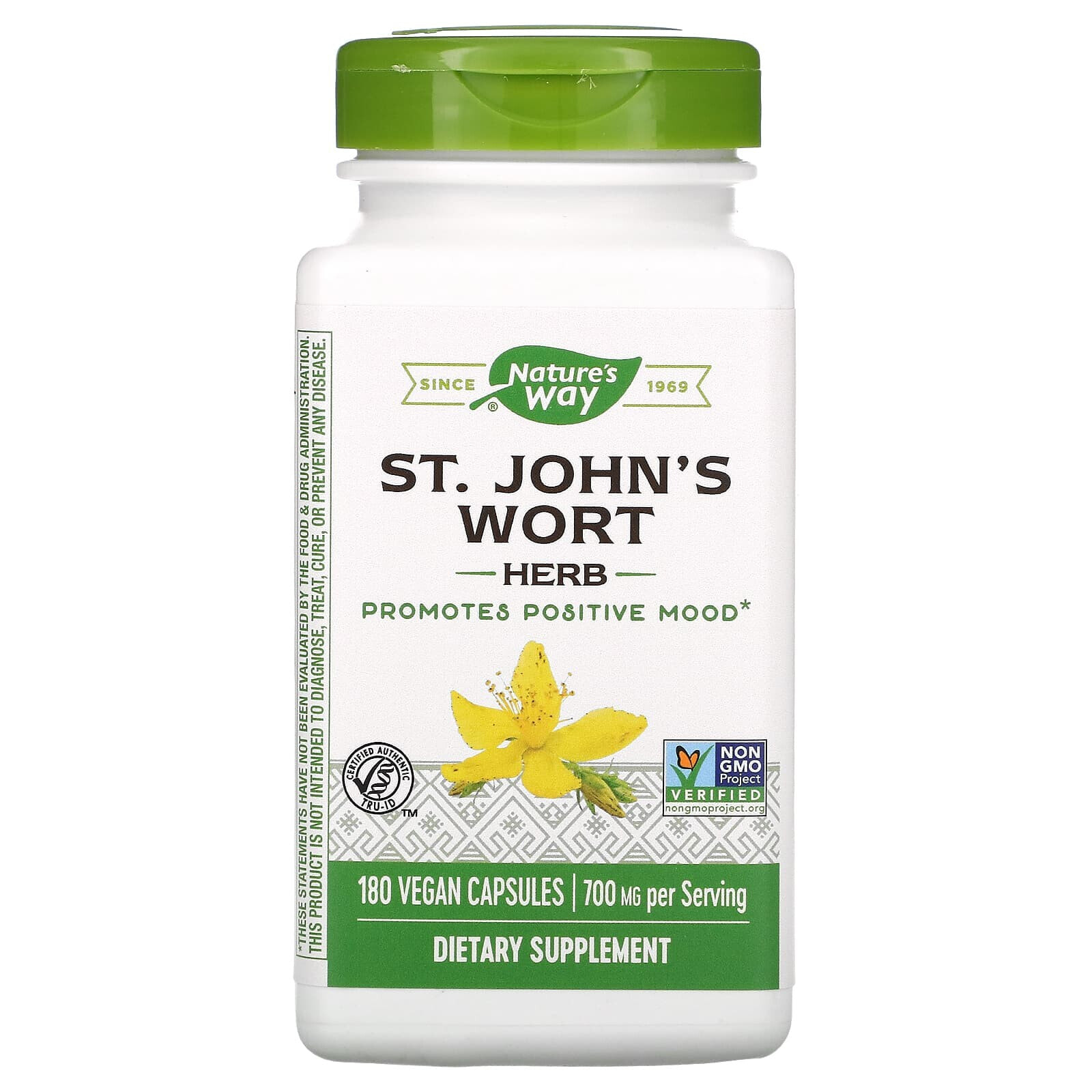 St. John's Wort Herb, 700 mg, 180 Vegan Capsules (350 mg per Capsule)